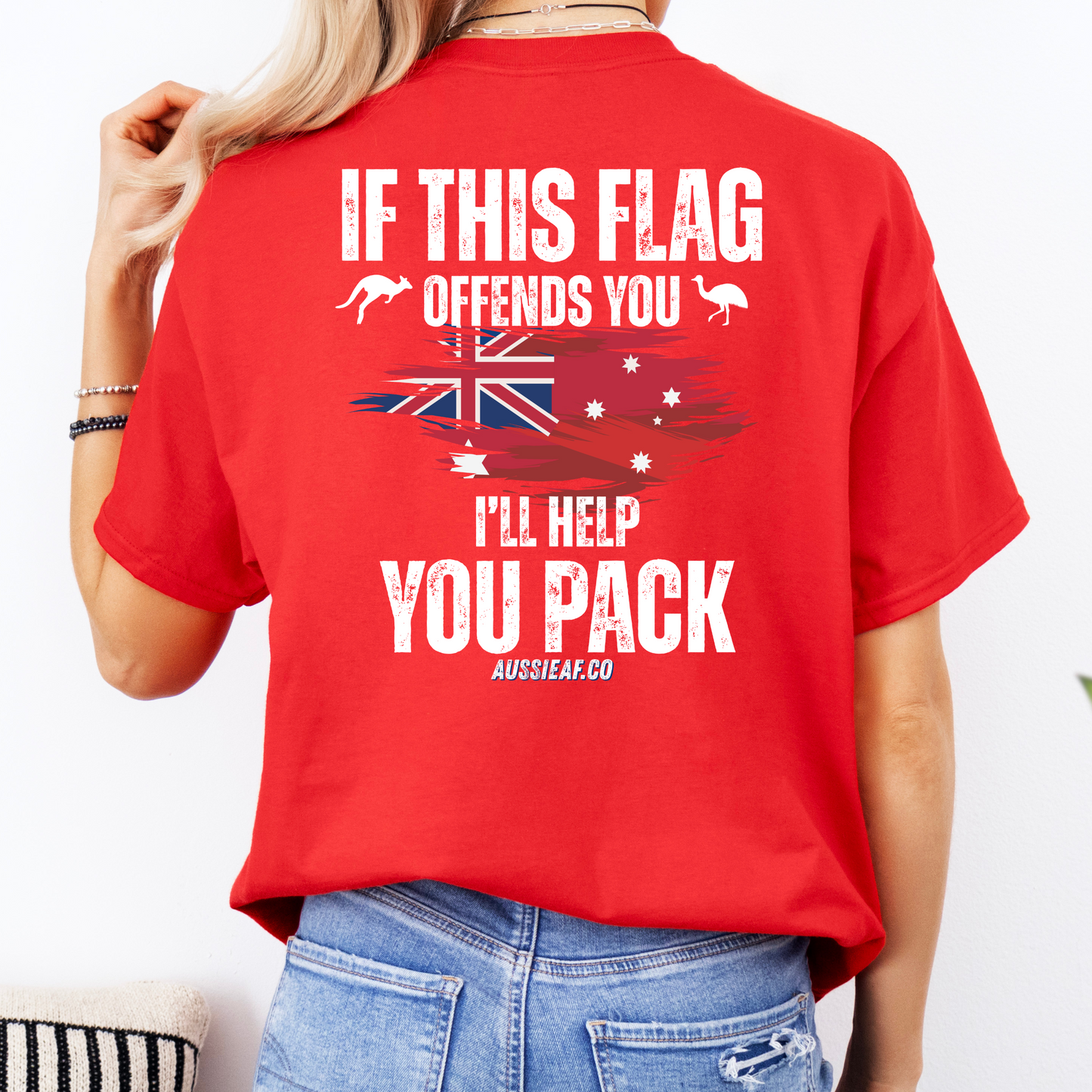 If This Flag Offends You Australian Federal Flag Unisex BACK Print Shirt