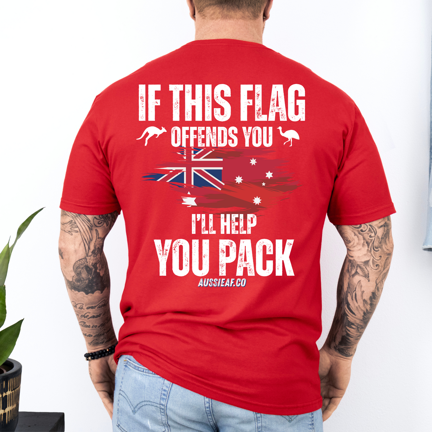 If This Flag Offends You Australian Federal Flag Unisex BACK Print Shirt