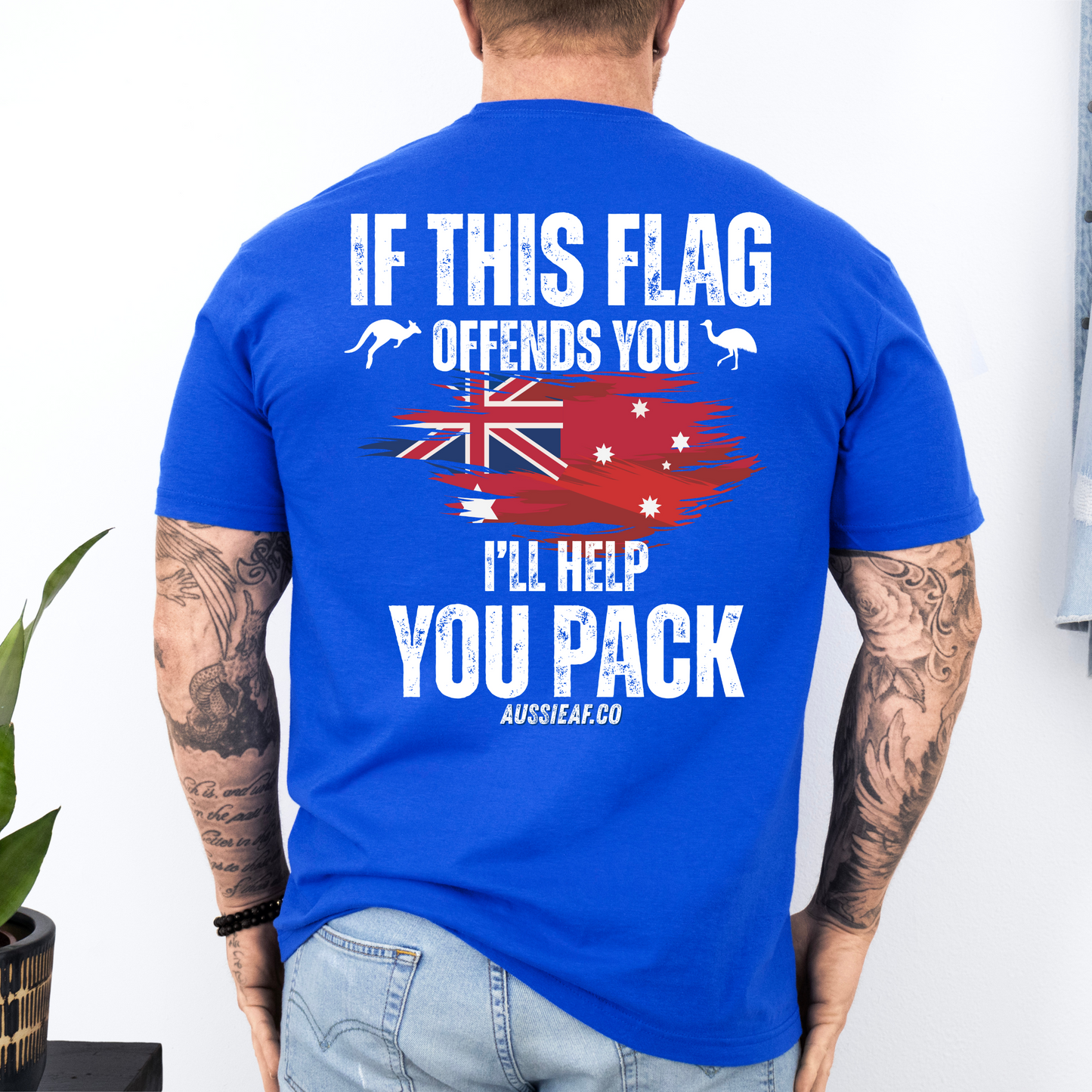 If This Flag Offends You Australian Federal Flag Unisex BACK Print Shirt