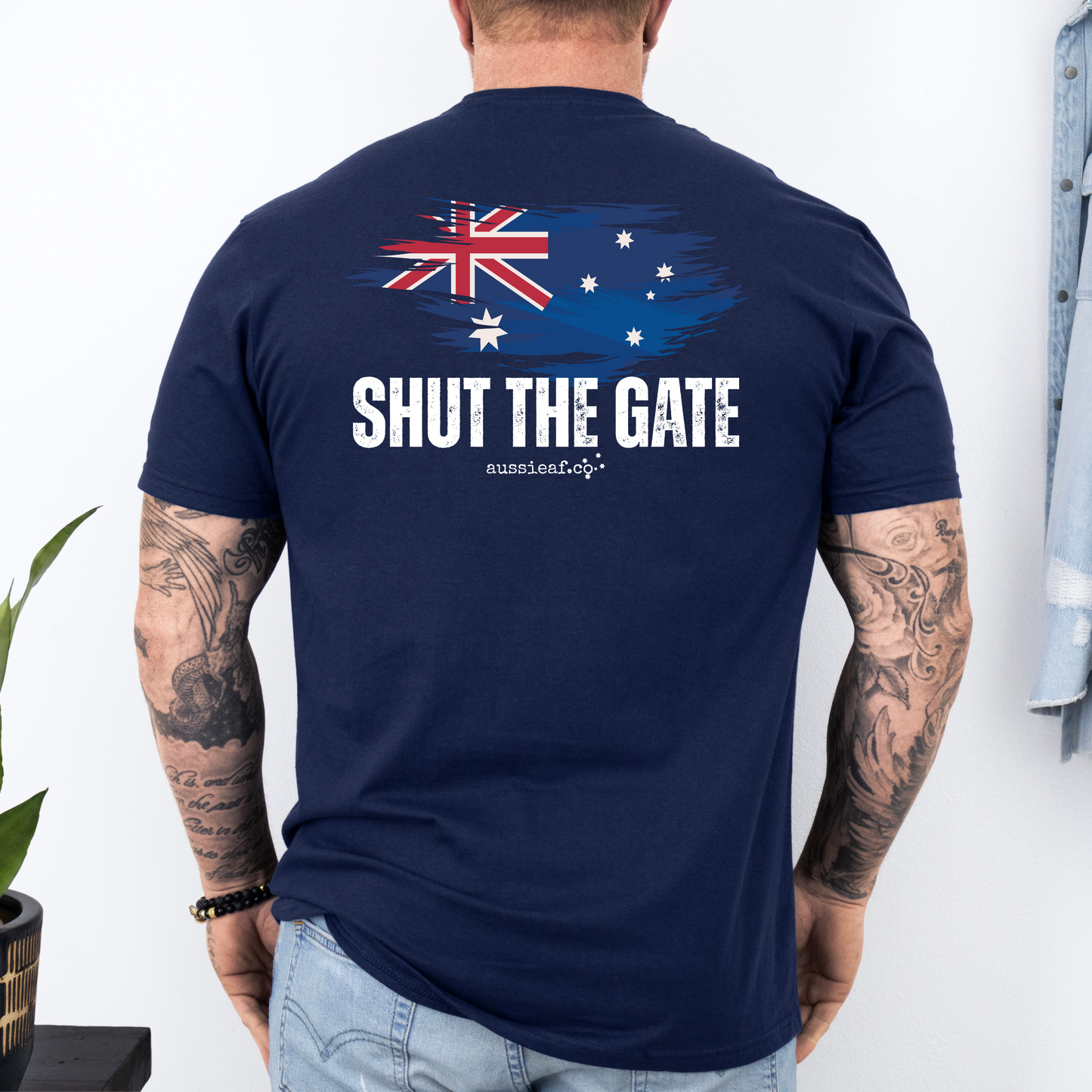 Shut the Gate Unisex BACK Print Shirt