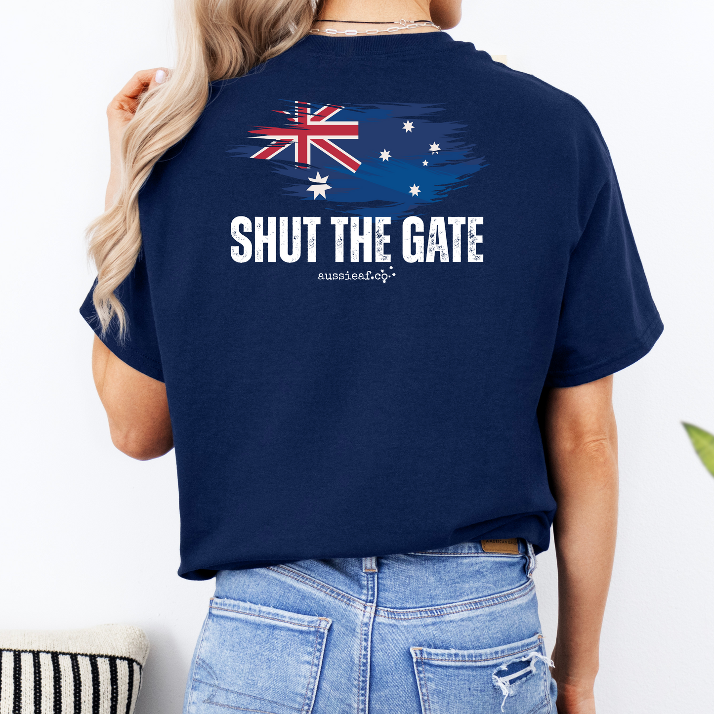 Shut the Gate Unisex BACK Print Shirt