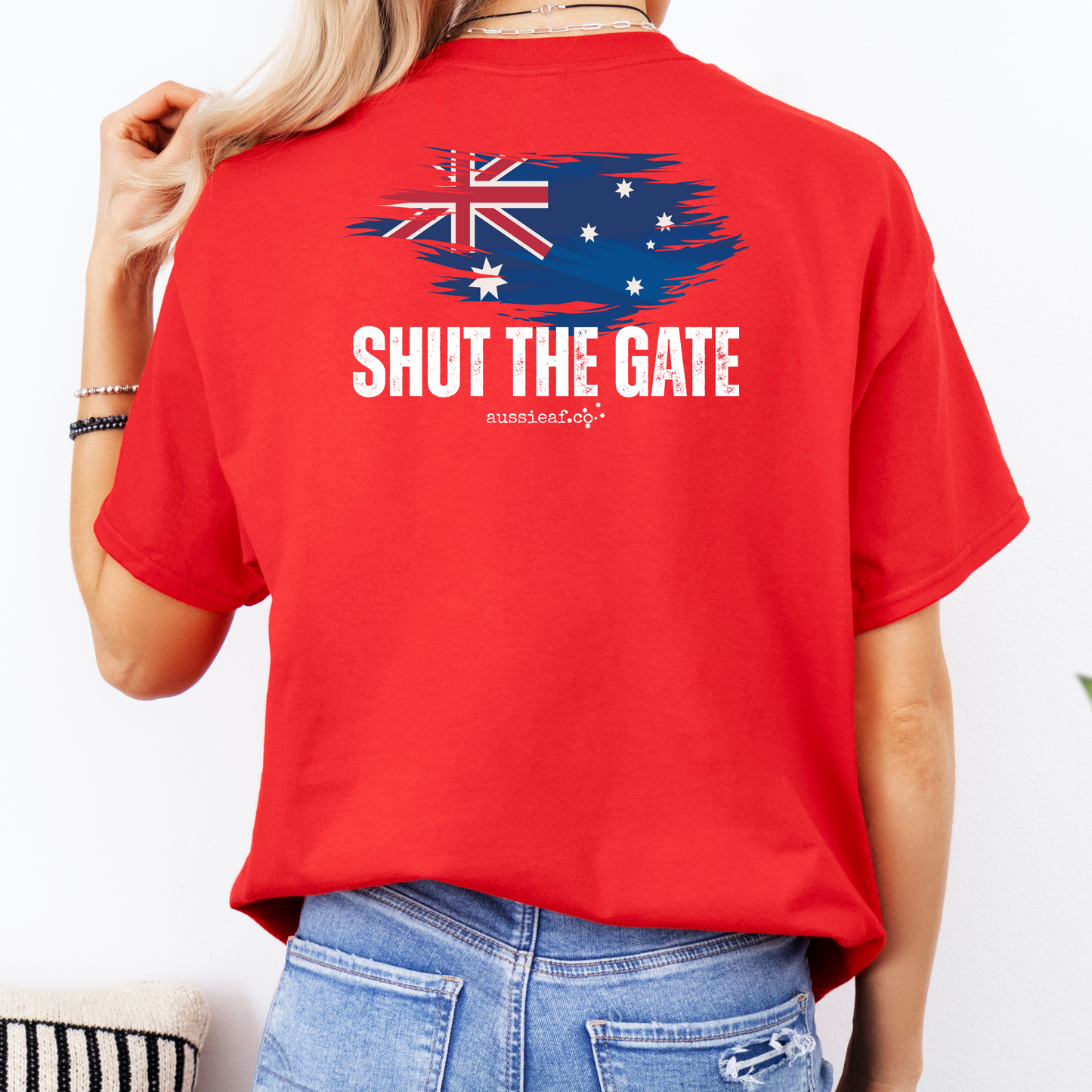 Shut the Gate Unisex BACK Print Shirt