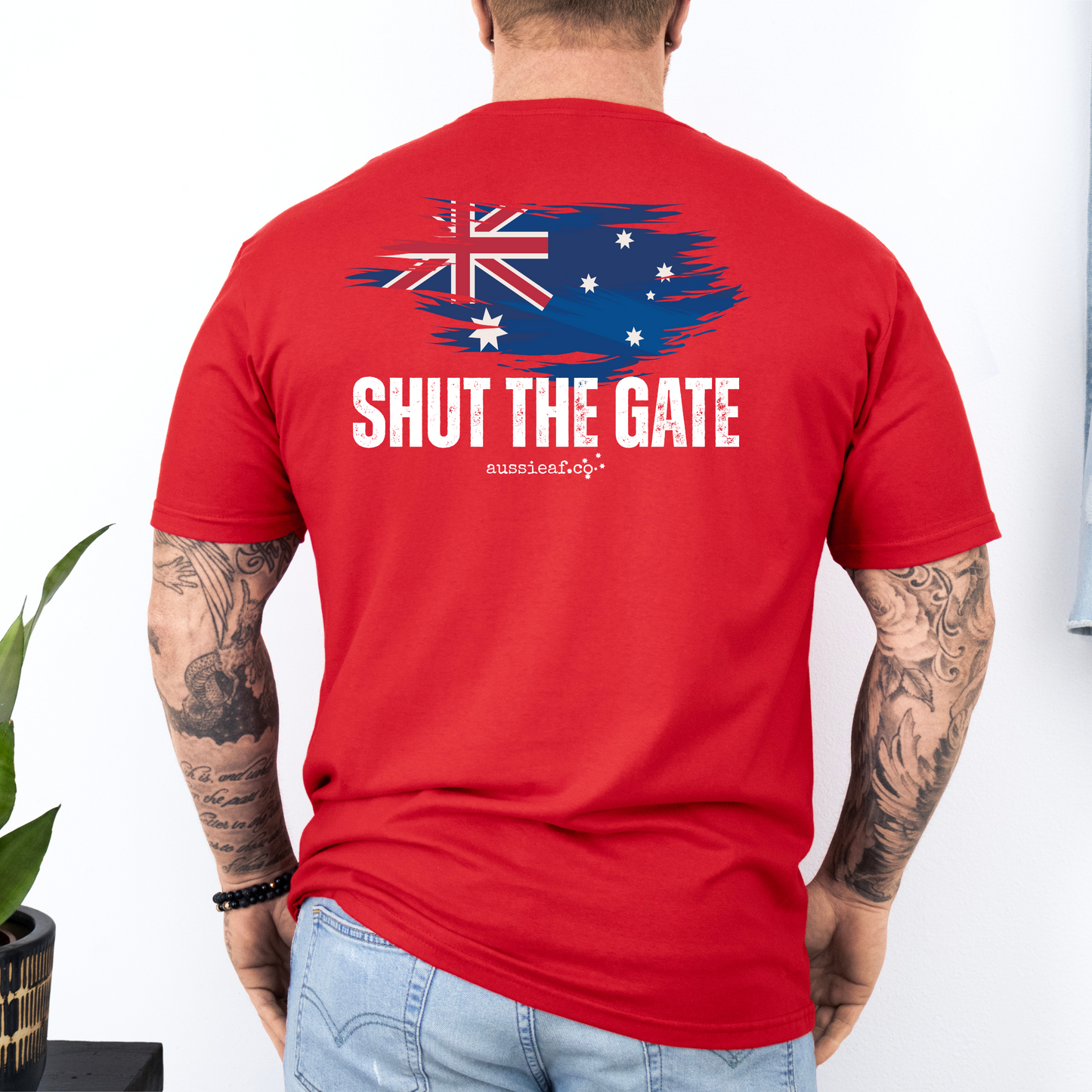 Shut the Gate Unisex BACK Print Shirt