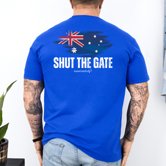 Shut the Gate Unisex BACK Print Shirt