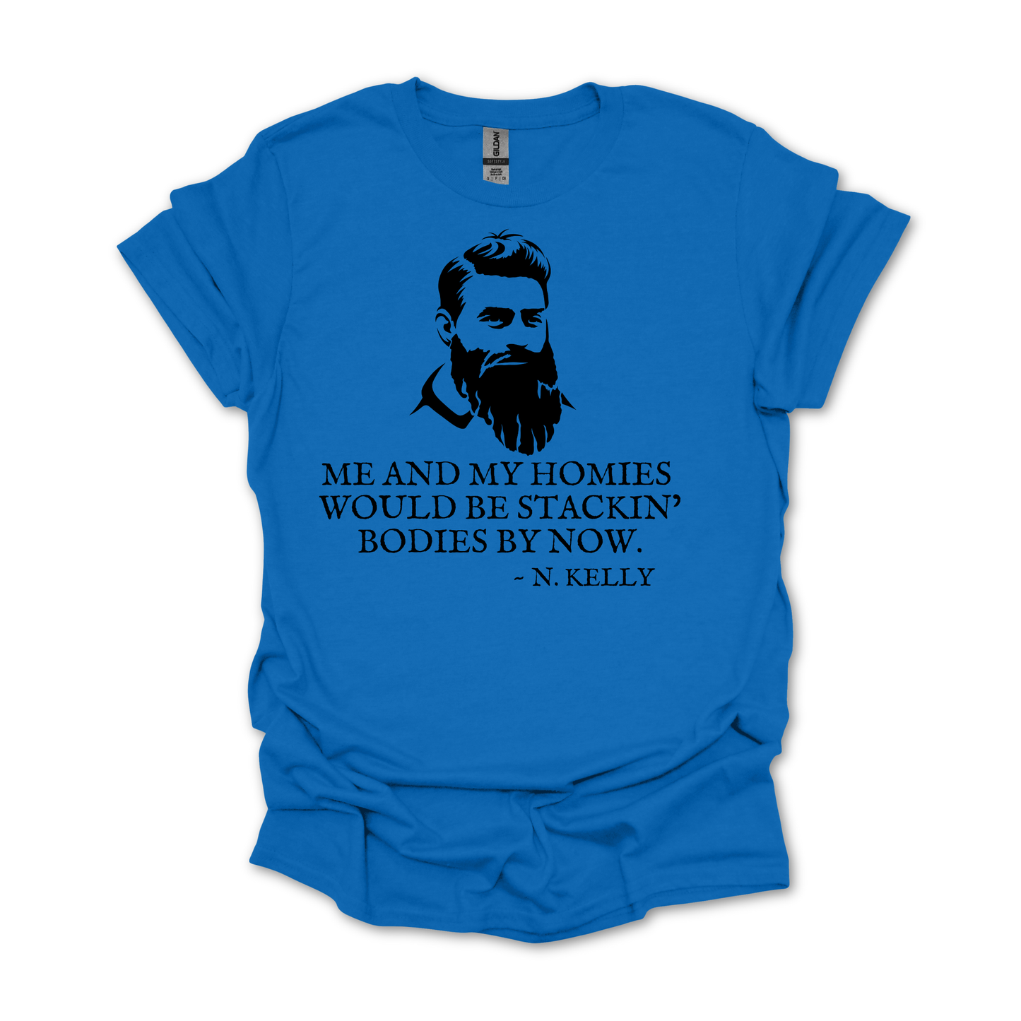 Ned Kelly Stacking Bodies Unisex FRONT Print Shirt