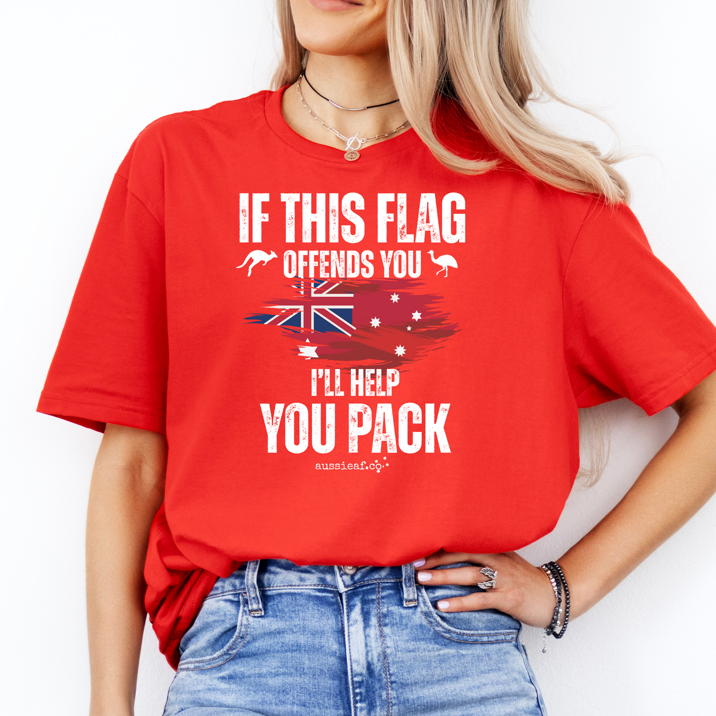 If This Flag Offends You Australian Federal Flag Unisex FRONT Print Shirt