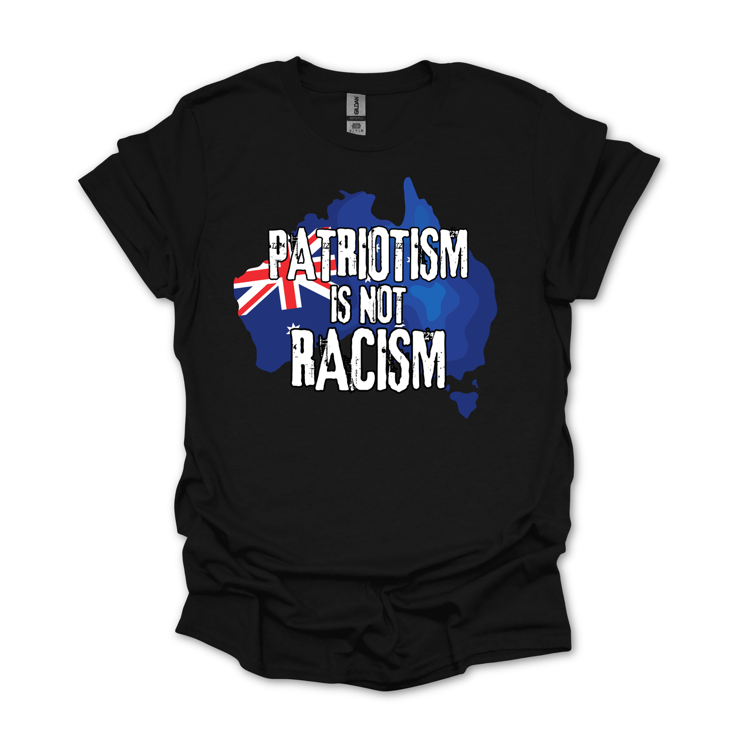 Patriotism is not Racism Australian Flag Unisex FRONT Print Shirt V3