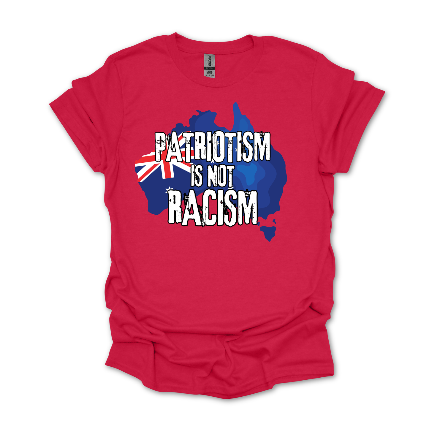 Patriotism is not Racism Australian Flag Unisex FRONT Print Shirt V3