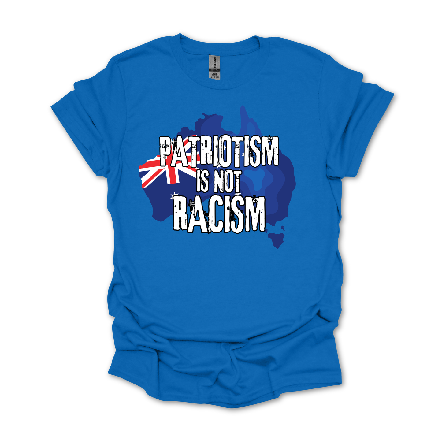 Patriotism is not Racism Australian Flag Unisex FRONT Print Shirt V3