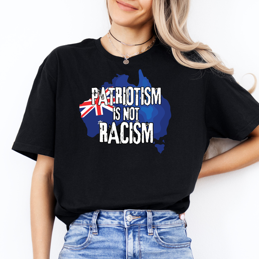 Patriotism is not Racism Australian Flag Unisex FRONT Print Shirt V3
