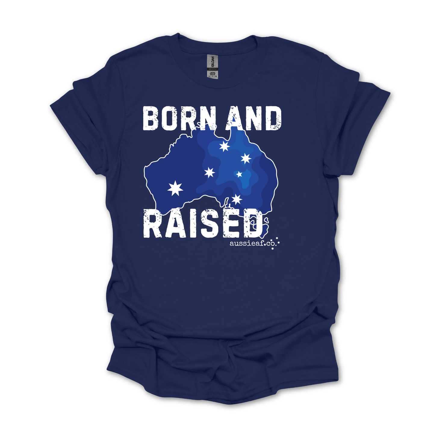 Born & Raised Australian Southern Cross Unisex FRONT Print Shirt