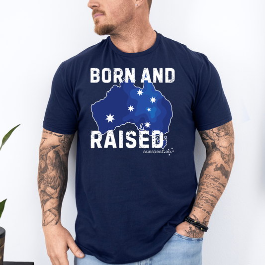 Born & Raised Australian Southern Cross Unisex FRONT Print Shirt