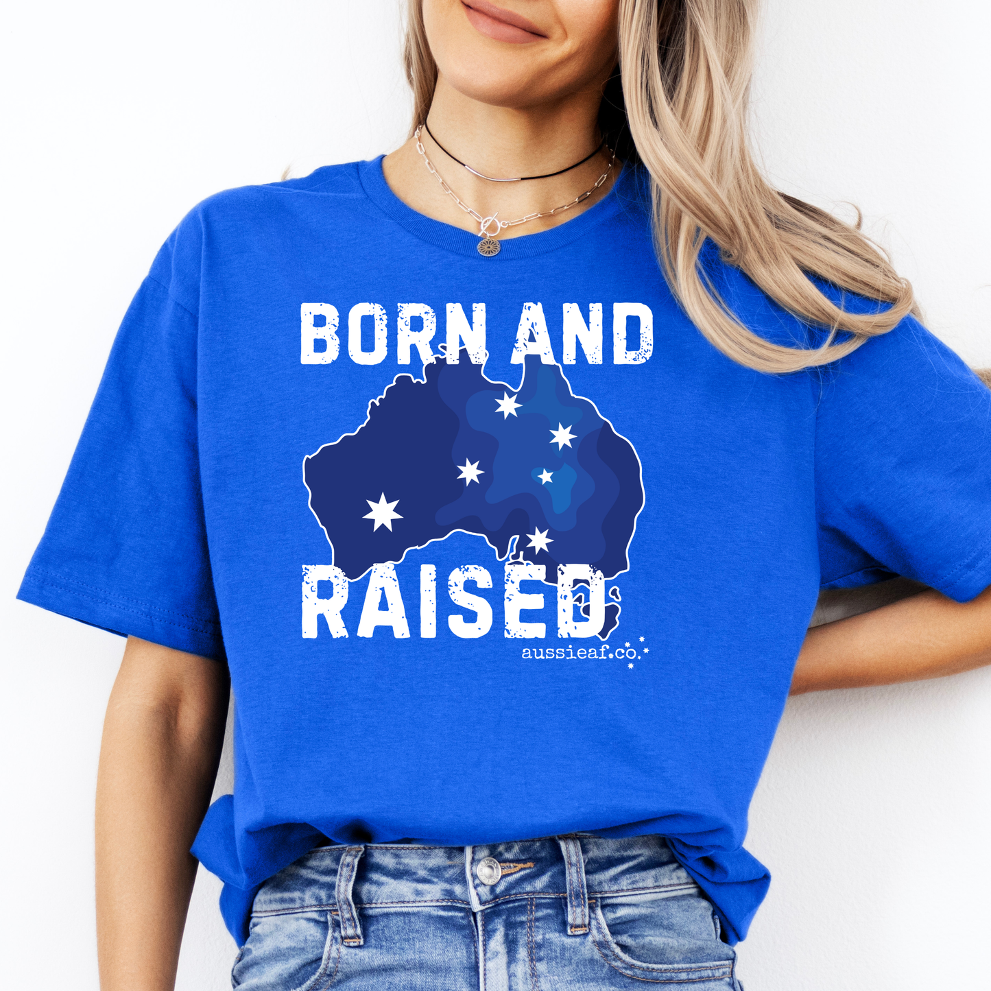 Born & Raised Australian Southern Cross Unisex FRONT Print Shirt