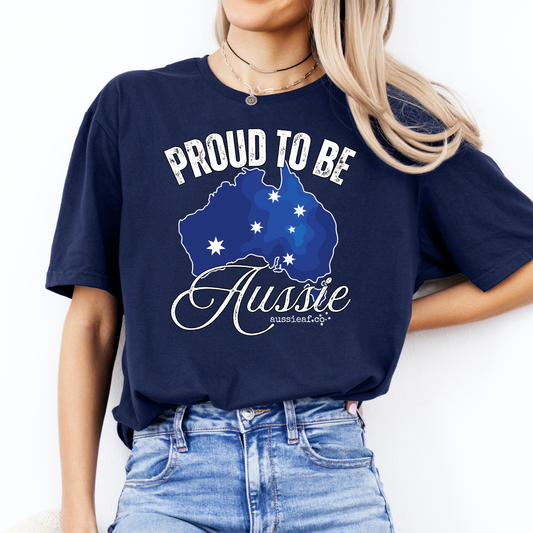 Proud to Be Aussie Southern Cross Australian Unisex FRONT Print Shirt