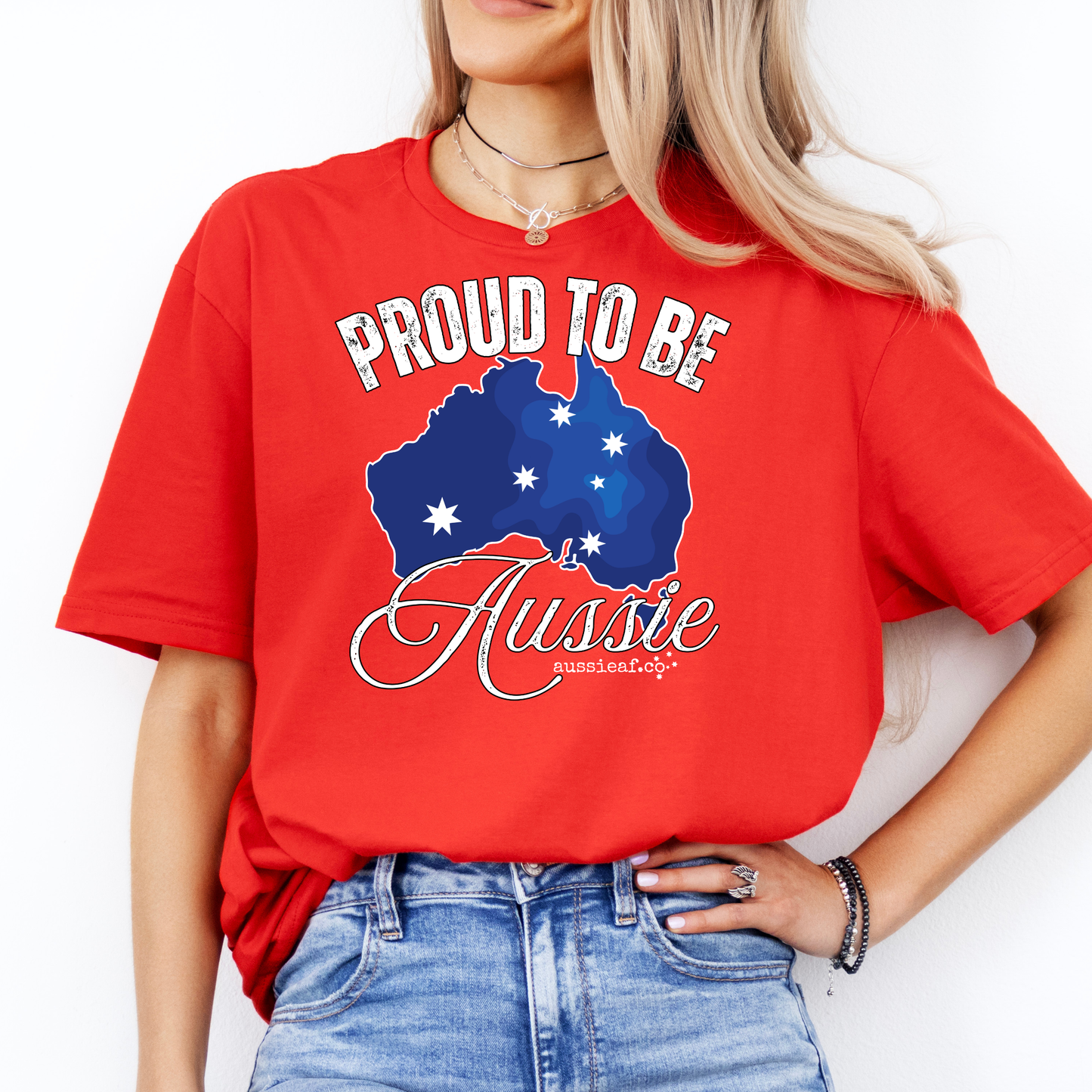 Proud to Be Aussie Southern Cross Australian Unisex FRONT Print Shirt