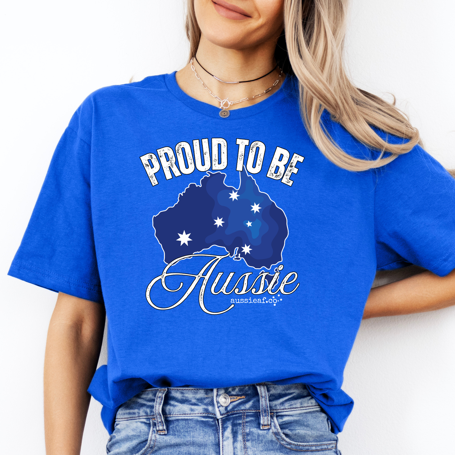 Proud to Be Aussie Southern Cross Australian Unisex FRONT Print Shirt
