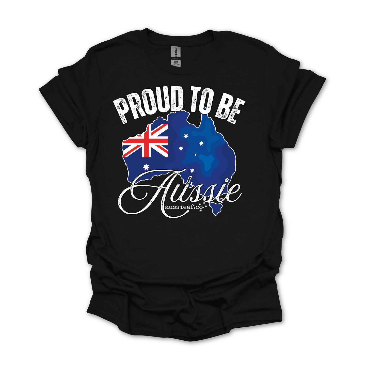Proud to be Aussie Australian Flag Unisex FRONT Print Shirt
