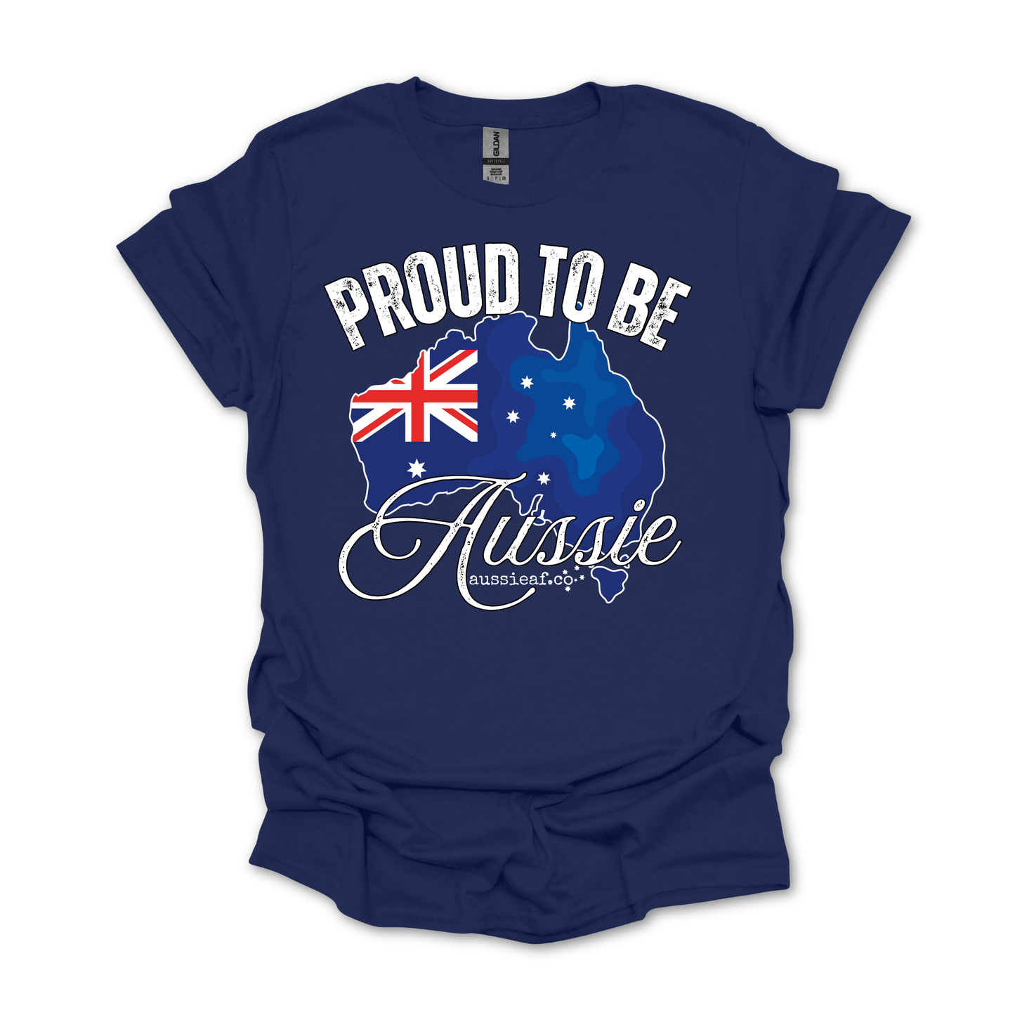 Proud to be Aussie Australian Flag Unisex FRONT Print Shirt