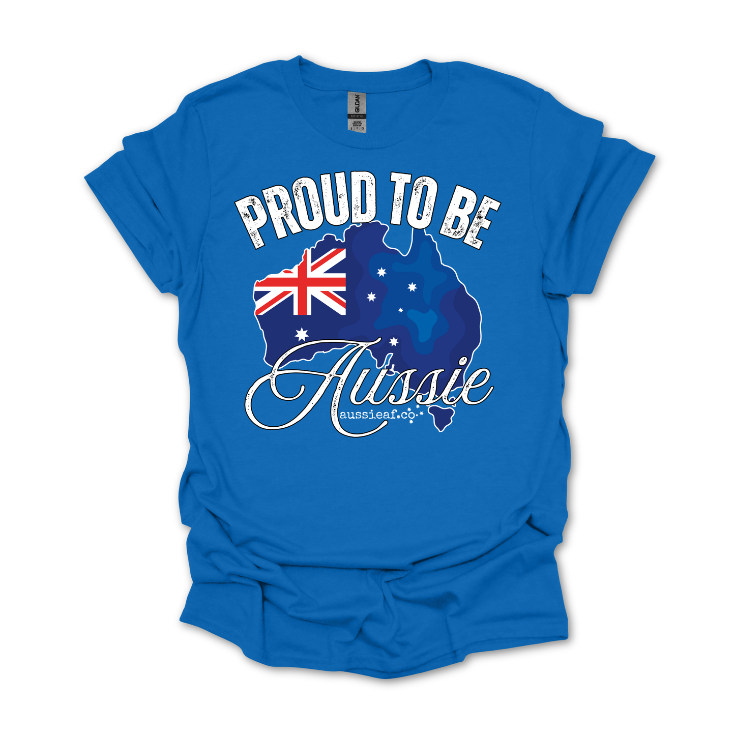 Proud to be Aussie Australian Flag Unisex FRONT Print Shirt