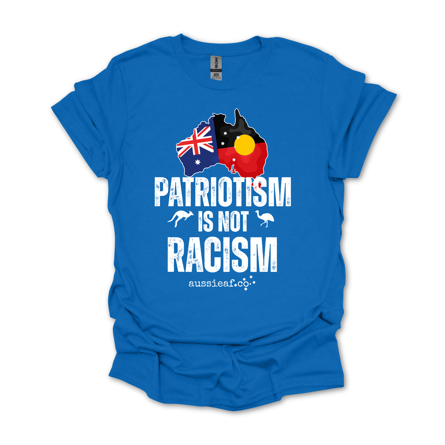 Patriotism Is not Racism Aboriginal/Australian Flag Unisex FRONT Print Shirt