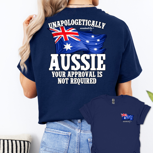 Unapologetically Aussie - Australian Flags Unisex Back & Front Print Shirt