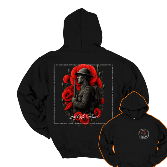 Lest We Forget Remembrance... Australian Flag Front & Back Print Unisex Heavy Blend Hoodie