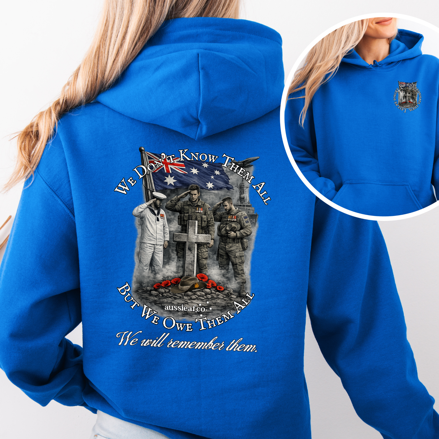 We Didn't Know Them All, But We Owe Them All... Memorial Front & Back Print Unisex Heavy Blend Hoodie