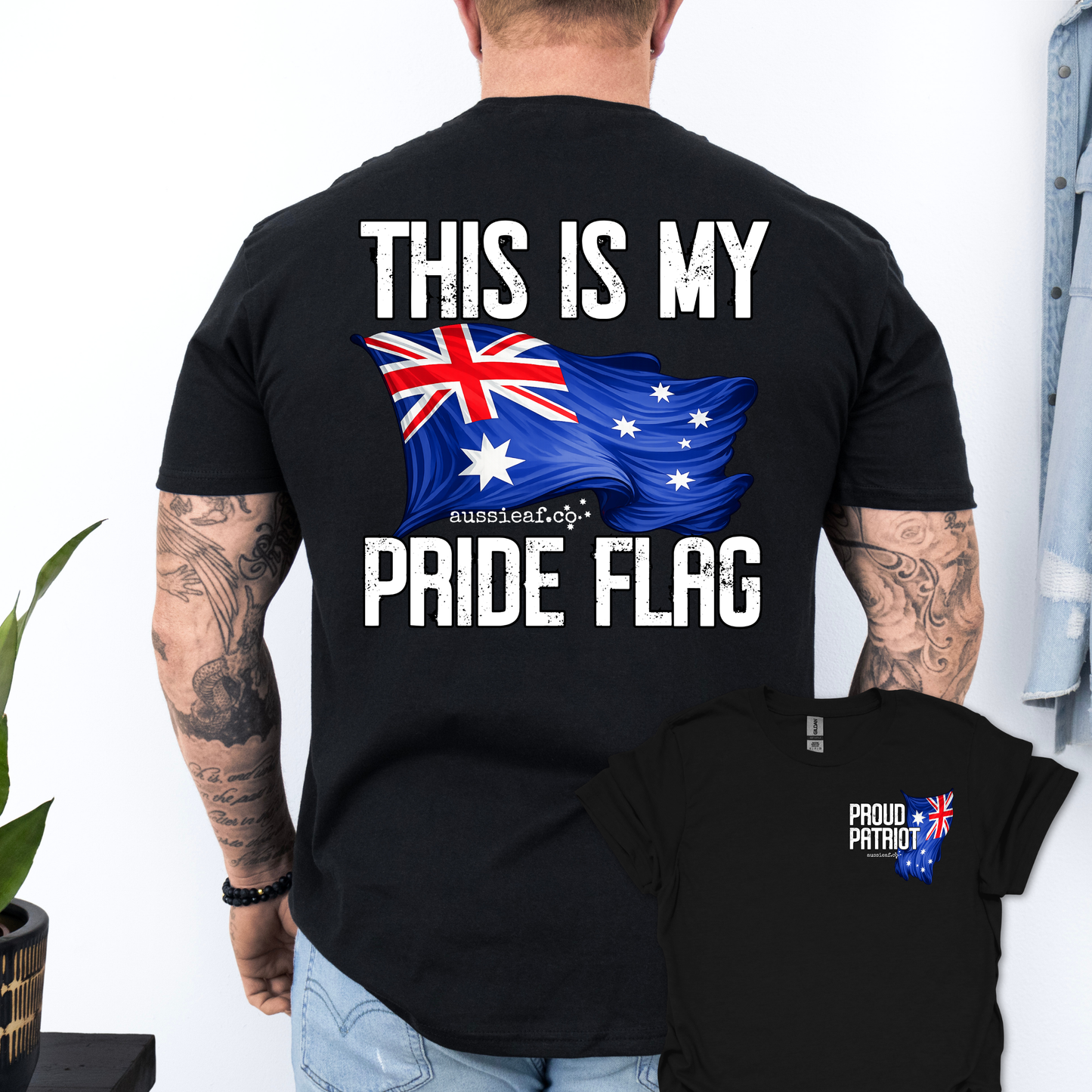 This is My Pride Flag Aussie Flag shirt Unisex Back & Front Print Shirt
