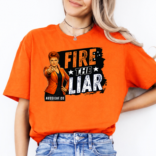 'Fire The Liar' Orange Party Tee