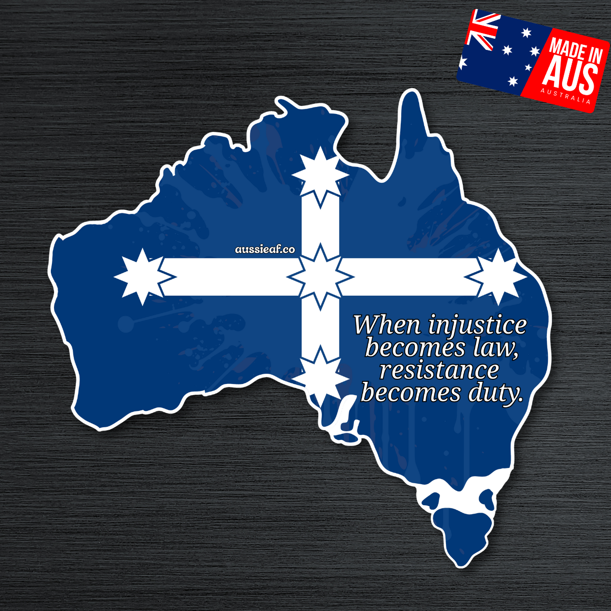 When Injustice Becomes Law Eureka Flag Car Bumper Sticker