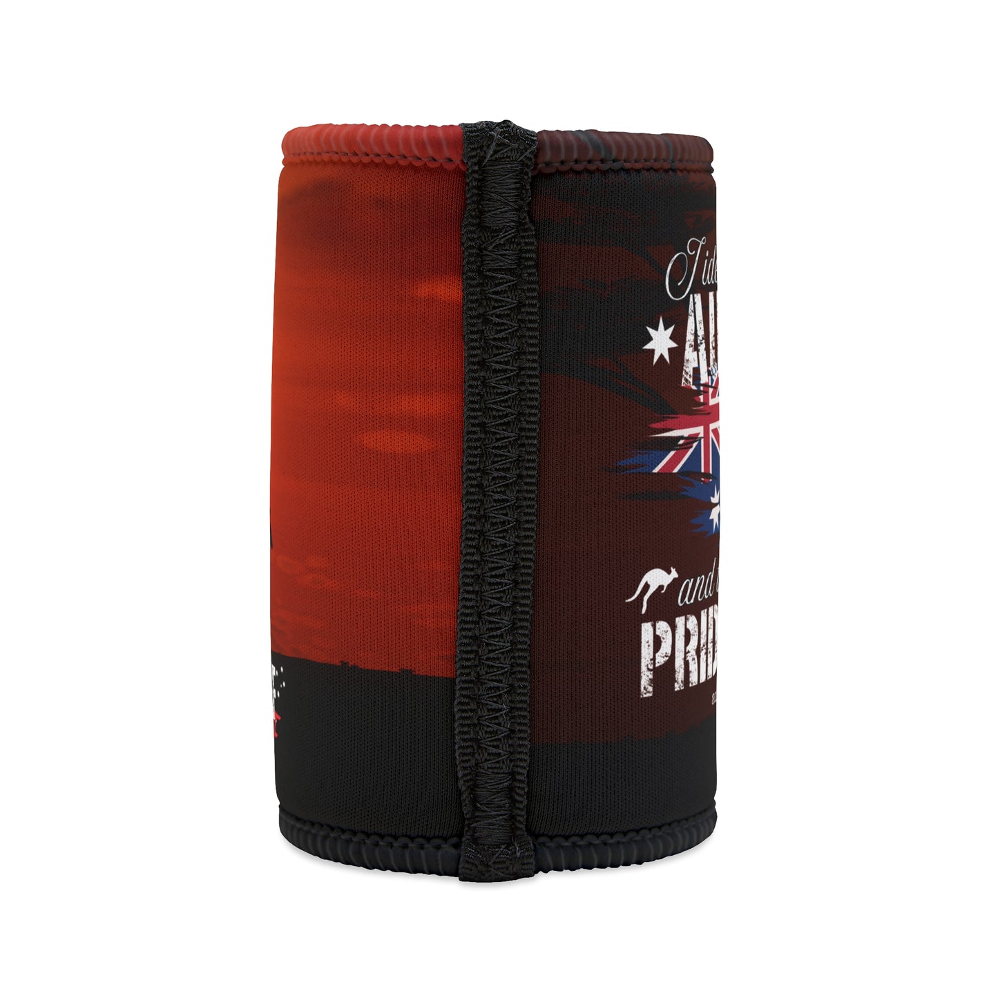 I Identify As an Aussie Australian Flag Beer Can Stubby Holder