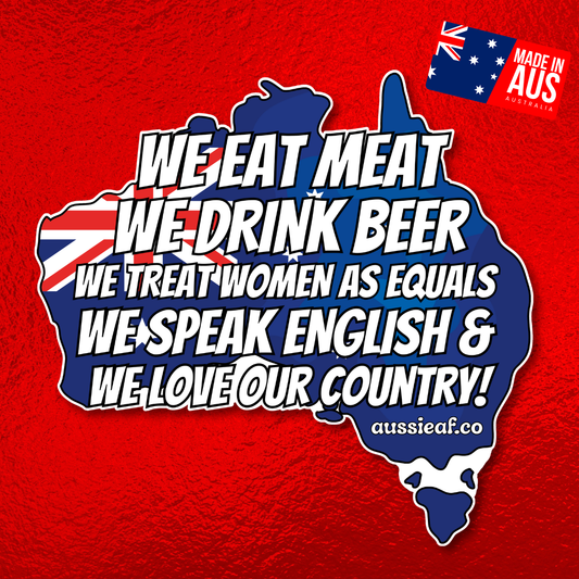 We Love Our Country Australian Flag Statement Car Bumper Sticker