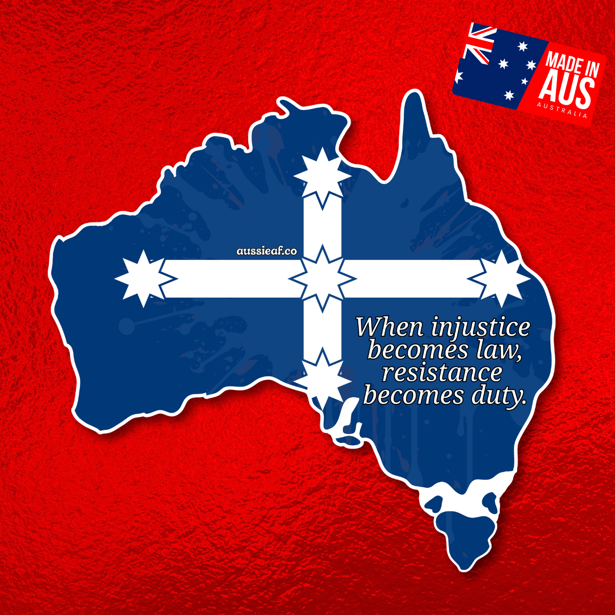 When Injustice Becomes Law Eureka Flag Car Bumper Sticker