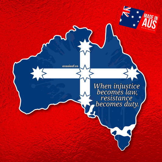 When Injustice Becomes Law Eureka Flag Car Bumper Sticker