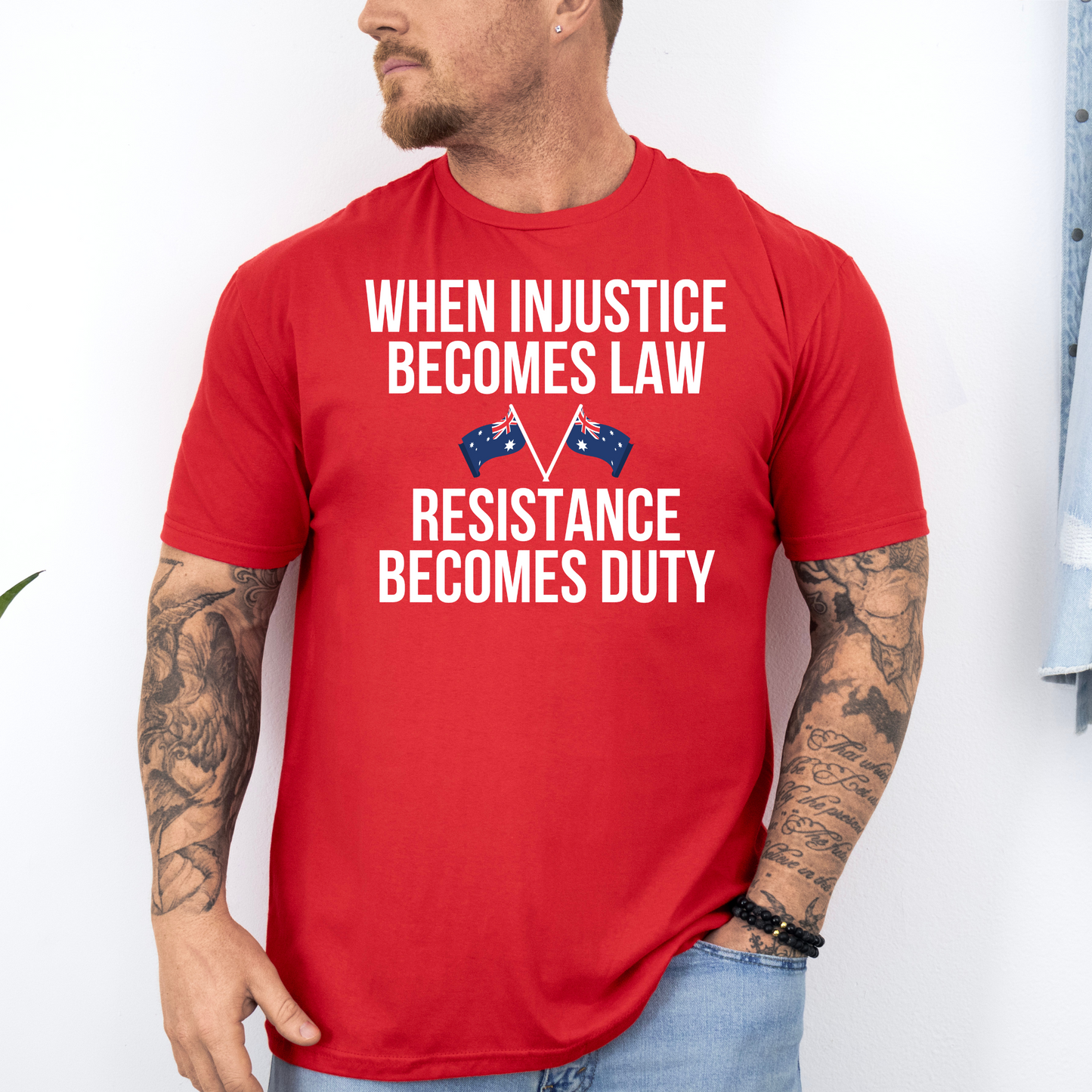 When Injustice Becomes Law Australian Flag Shirt