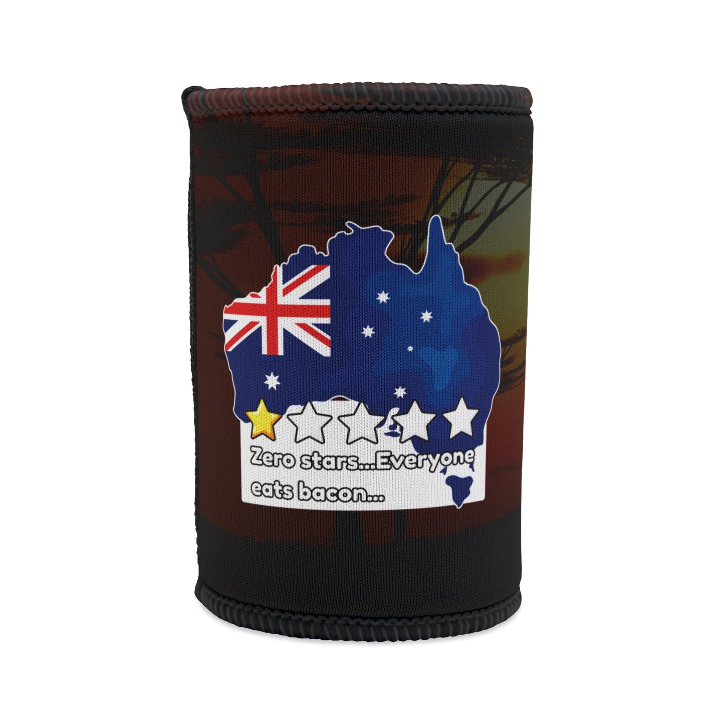Zero Stars Funny Australian Flag Beer Can Stubby Holder