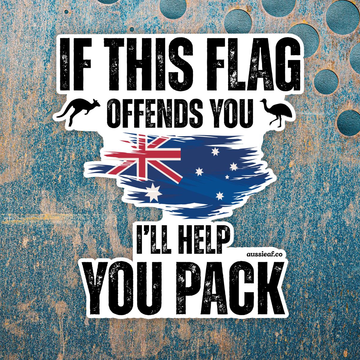 If This Flag Offends You Australian Flag Car Bumper Sticker