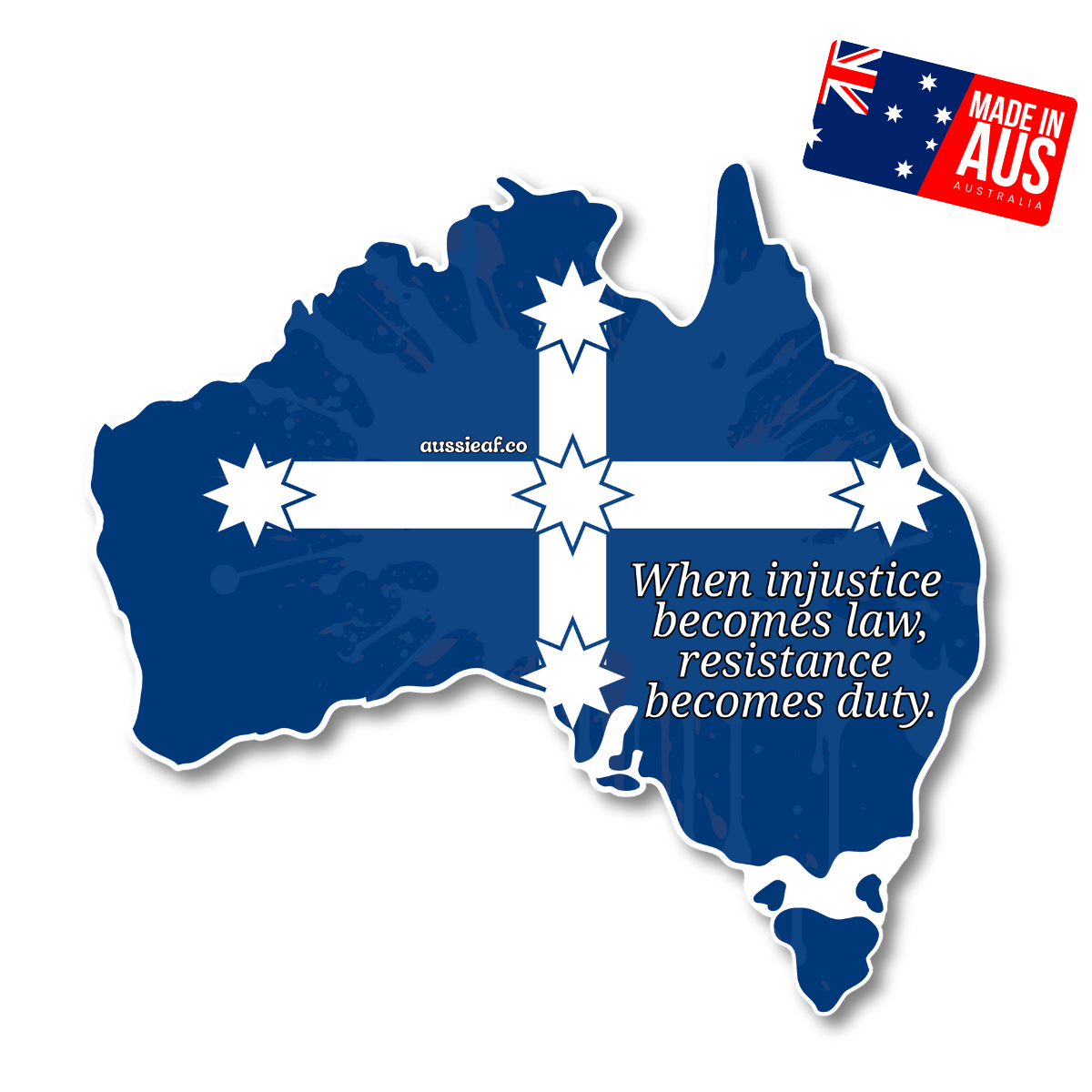 When Injustice Becomes Law Eureka Flag Car Bumper Sticker