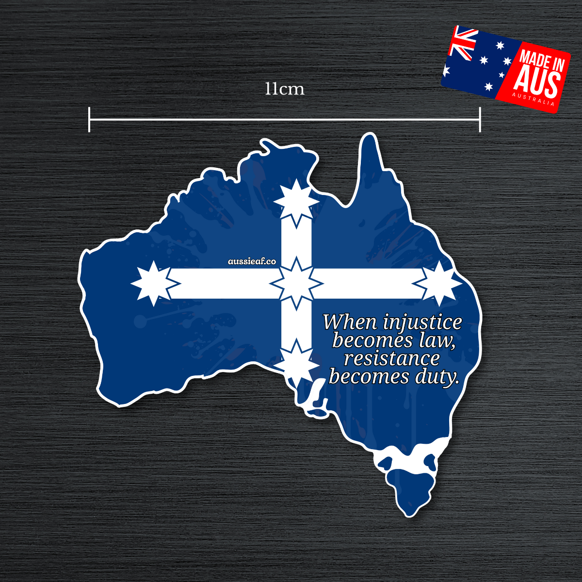 When Injustice Becomes Law Eureka Flag Car Bumper Sticker
