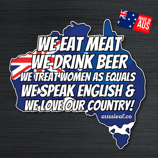 We Love Our Country Australian Flag Statement Car Bumper Sticker