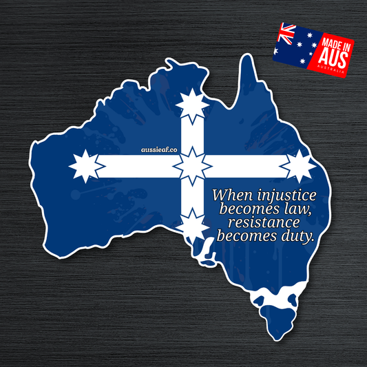 When Injustice Becomes Law Eureka Flag Car Bumper Sticker