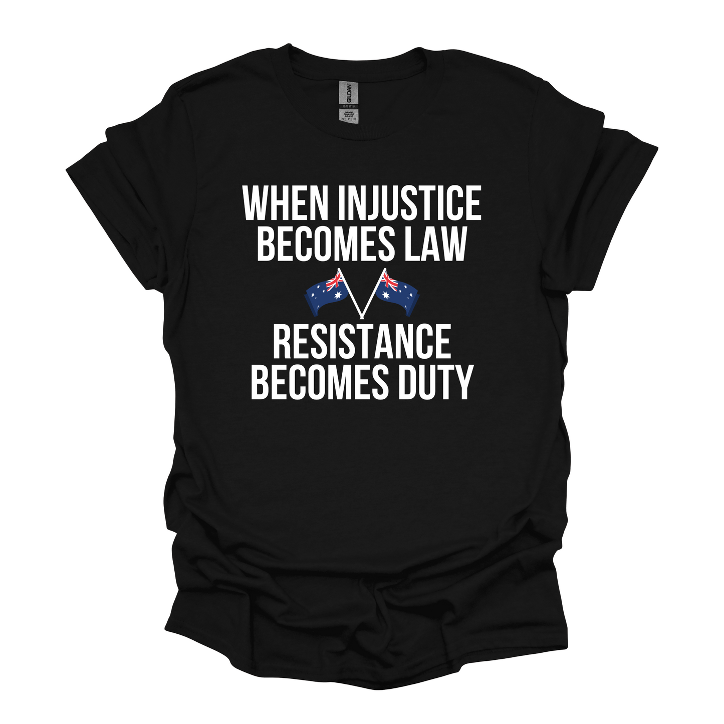 When Injustice Becomes Law Australian Flag Shirt