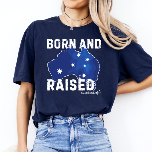 Born & Raised Australian Southern Cross Unisex FRONT Print Shirt