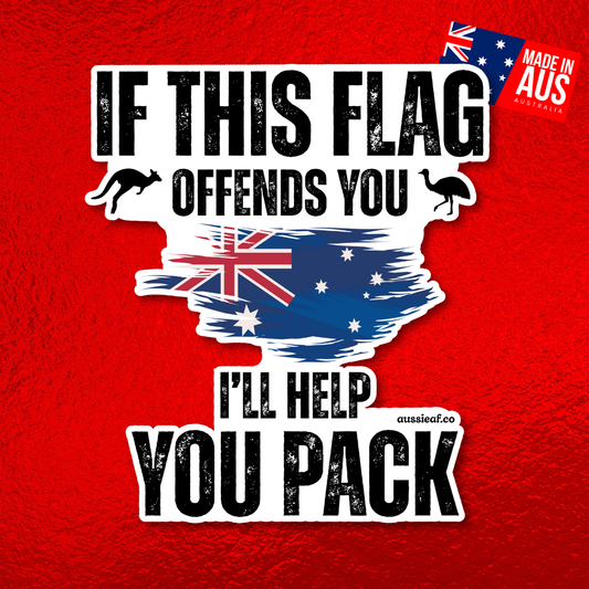 If This Flag Offends You Australian Flag Car Bumper Sticker