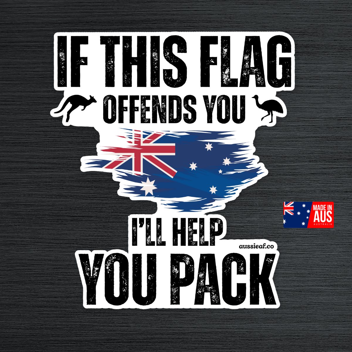 If This Flag Offends You Australian Flag Car Bumper Sticker