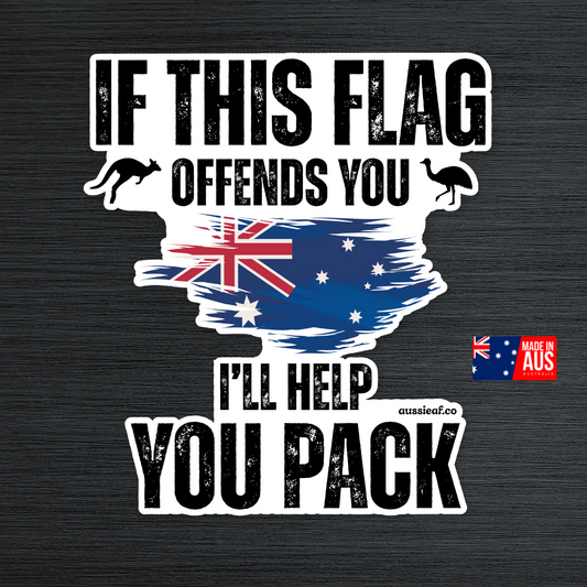 If This Flag Offends You Australian Flag Car Bumper Sticker