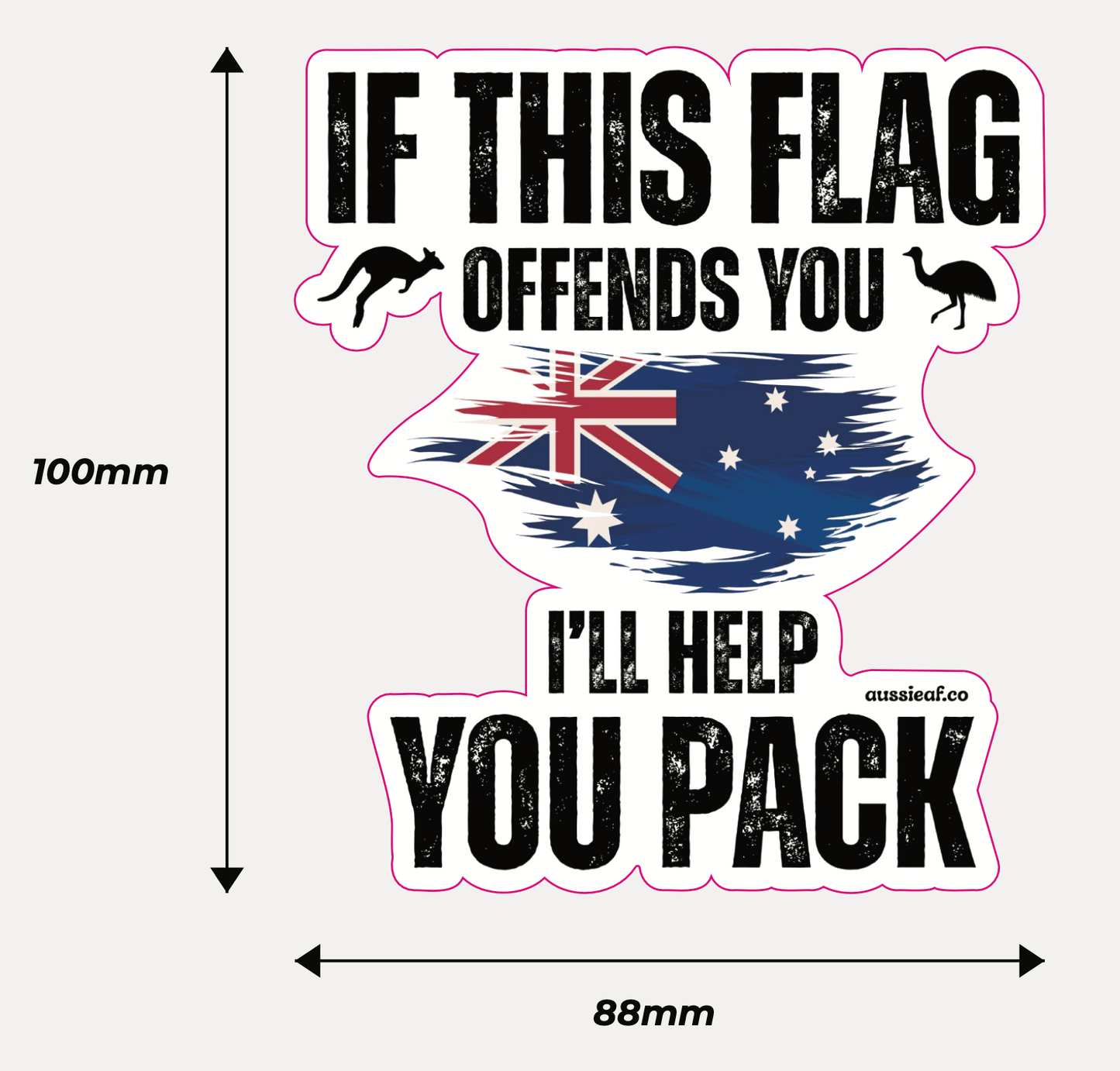 If This Flag Offends You Australian Flag Car Bumper Sticker