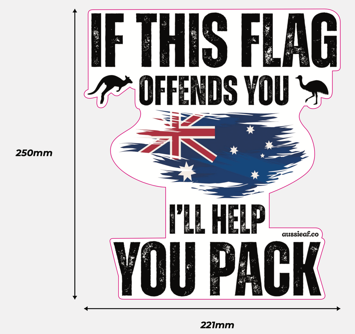 If This Flag Offends You Australian Flag Car Bumper Sticker