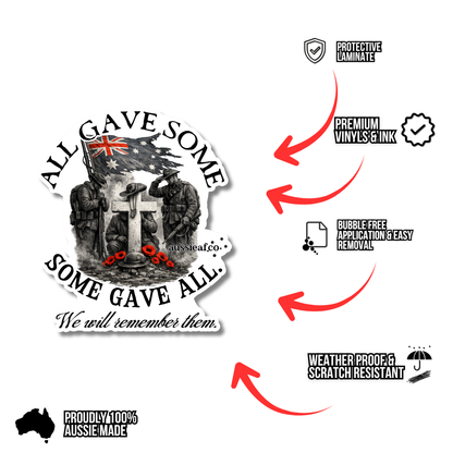 All Gave Some, Some Gave All UV Vinyl Bumper Sticker [Limited Edition]
