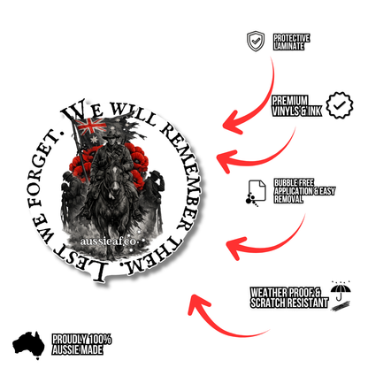 Lest We Forget, We Will Remember Them UV Vinyl Bumper Sticker [Limited Edition]